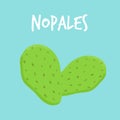 Leaves of a prickly pear cactus call nopales Royalty Free Stock Photo