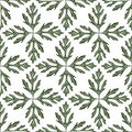 Leaves seamless pattern. Nature background with floral ornament. Geometric vector pattern. Simple print for wrapping Royalty Free Stock Photo