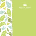 Leaves silhouettes square torn seamless pattern background Royalty Free Stock Photo