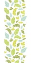 Leaves silhouettes vertical seamless pattern