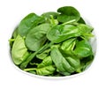 Leaves of Spinach leafy vegetable in white bowl