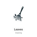 Leaves vector icon on white background. Flat vector leaves icon symbol sign from modern cleaning collection for mobile concept and