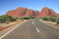 Leaving The Mounts Olga Kata Tjuta Royalty Free Stock Photo