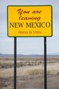 Leaving new mexico sign Royalty Free Stock Photo