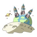 Leaving to other planets Royalty Free Stock Photo