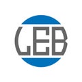 LEB letter logo design on white background. LEB creative initials circle logo concept. LEB letter design