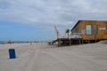 Sandy beach at the Baltic Sea coast. Leba, Poland