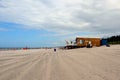 Sandy beach at the Baltic Sea coast. Leba, Poland