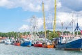 Leba, Poland - 03.08. 2023 - fishing port in the Polish city of Leba