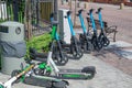 Leba, Poland -04.08.2023 - Leba electric scooters