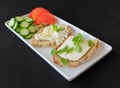 Lebanese Breakfast of Cheese and Labneh