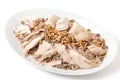 Lebanese chicken and spiced rice serving dish Royalty Free Stock Photo