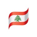 Lebanese flag, illustration Royalty Free Stock Photo