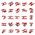 Lebanese flag, vector illustration Royalty Free Stock Photo