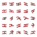 Lebanese flag, vector illustration Royalty Free Stock Photo