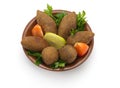 Lebanese Food of fried Kibe Royalty Free Stock Photo