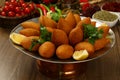 Lebanese Food of fried Kibe Royalty Free Stock Photo