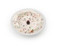 Lebanese food of labneh yogurt isolated