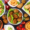 Lebanese food selection Royalty Free Stock Photo
