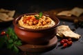 Lebanese Hummus Creamy and Flavorful Middle Eastern Dip. Generative AI