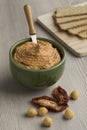 Lebanese hummus made from chickpeas and sundried tomatoes