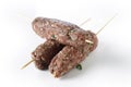 Lebanese lamb kofta over white Royalty Free Stock Photo