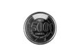 Lebanese 500 livres coin isolated on white