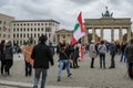 Lebanese people protest in berlin,parisier square, brandeburg gate square