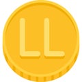 Lebanese pound coin icon, currency of Lebanon