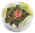 Lebanese salad - tabouleh (isolated) Royalty Free Stock Photo