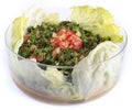 Lebanese salad - tabouleh (isolated) Royalty Free Stock Photo