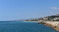 Lebanese shore in summer Byblos in a far end