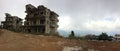 Lebanon ,Ackout, Keserwen, Kesrouan, Lebanon, Ruins of Buildings that have been destroyed during civil war in Lebanon