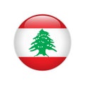 Lebanon flag on button