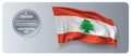 Lebanon independence day vector banner, greeting card.