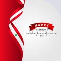 Lebanon Independence Day Vector Design Illustration For Banner and Background