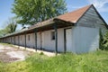 Abandoned and vacant former Forest Manor Motel along Route 66 Royalty Free Stock Photo