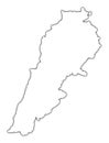 Lebanon outline map