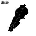 Lebanon political map of administrative divisions