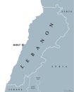 Lebanon political map