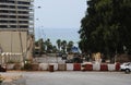 Lebanon: Road Block of the lebanese army forces in Beirut next t