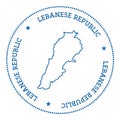 Lebanon vector map sticker.
