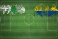 Lebanon vs Colombia Soccer Match, national colors, national flags, soccer field, football game, Copy space