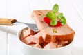Leberkase - German style meatloaf Royalty Free Stock Photo