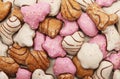 Lebkuchen biscuits closeup Royalty Free Stock Photo