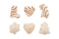 Lebkuchen biscuits isolated Royalty Free Stock Photo