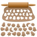 Lebkuchen Dough Cut Out Gingerbread Cookies