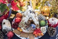 Hansel and Gretel gingerbread house with Christmas decoration a