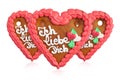 Lebkuchenherzen gingerbread Heart cookie Royalty Free Stock Photo