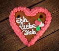 Lebkuchenherzen gingerbread Heart cookie Royalty Free Stock Photo